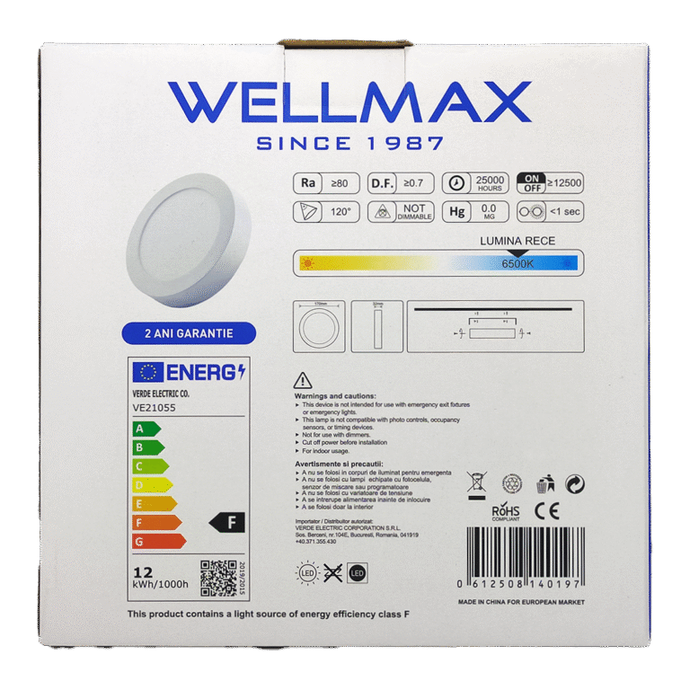 SPOT LED SAMSUNG 12W 6500K, ROTUND, PT - imagine 3